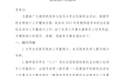 关于开展2023年度教师指导本科生创新创业实践活动工作业绩统计的通知